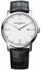 New Baume & Mercier Classima Executives Leather Strap Men's Watch 8485