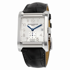 Baume and Mercier Hampton Black Leather Mens Watch MOA10026 7612456708237