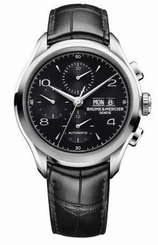 Baume & Mercier Clifton Automatic 43mm Steel/Leather Men's Watch 10211
