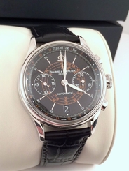Baume Mercier Capeland Chronograph Automatic Mens Watch Model 65542 Exc. Cond 7612456352249