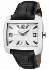 Baume & Mercier Hampton Spirit Black Leather Men Watch MOA08369 - Open Box - ***