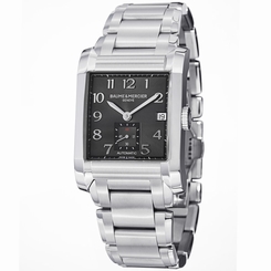 Baume & Mercier Mens Hampton Grey Dial Stainless Steel Watch A10048