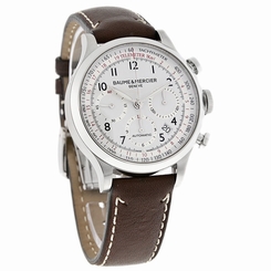 Baume & Mercier Capeland Mens Brown Band Swiss Chronograph Automatic Watch 10000 7612456707384