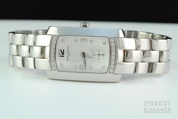Baume Mercier Hampton Milleis MOA 8353 Ladies Diamond Quartz SS Watch