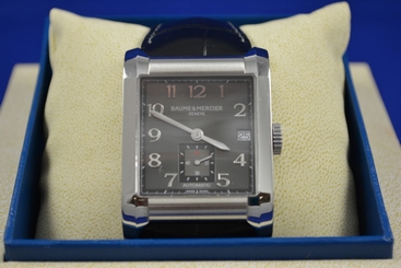 Baume and Mercier Hampton 65697 Silver-Brown Dial w/ Leather Band
