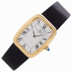 Baume Mercier Vintage 38303 18k Yellow Gold Swiss Roman manual mens fine watch