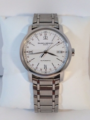 Baume Mercier Classima XL Executive GMT Automatic Watch M0A08462- Exc. Cond.