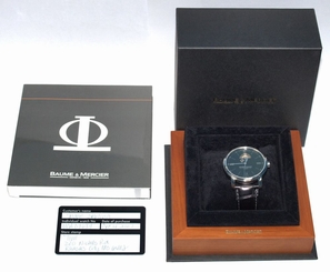 Baume & Mercier Cassima Open Heart Visible Balance Watch - Black Dial + Box