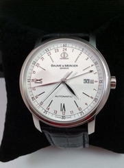 Baume Mercier Classima XL Executive GMT Automatic Watch - M0A08462- Exc. Cond.
