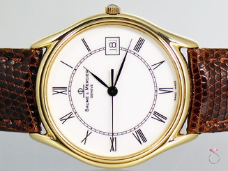 BAUME & MERCIER Classima 14K MEN'S WATCH, 32 mm Quartz Date. Ref. 9858