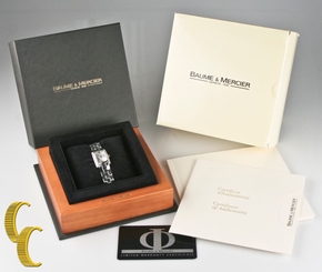 Baume & Mercier �� Stainless Steel Hampton Milleis Mini Quartz Watch Box & Papers