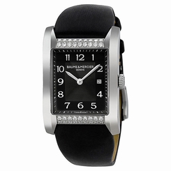 Baume and Mercier Hampton Milleis Opaline Black Dial Ladies Watch 10024 845960041621