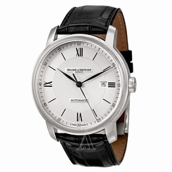 NWT Baume & Mercier Men MOA08868 Analog Display Automatic Self Wind Black Watch