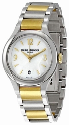 BAUME et MERCIER ILEA 8773 BRAND NEW MOTHER OF PEARL GOLD & STEEL QUARTZ WATCH