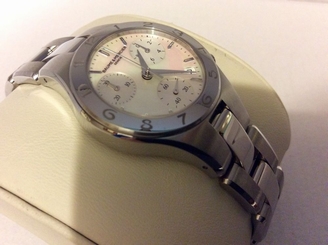WOMEN NEW LINEA BAUME & MERCIER MOA10012 SWISS CHRONOGRAPH QUARTZ FREE SHIPMENT