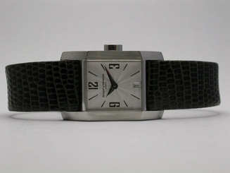 BAUME & MERCIER STAINLESS STEEL LADIES SILVER DIAL WATCH DIAMANT STYLE #65488