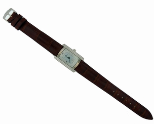Baume Mercier 18K White Gold with Diamonds Rectangle Face Milles Lady's Watch