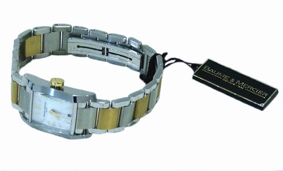 BAUME & MERCIER DIAMANT 8600 GOLD AND STEEL LADIES WATCH MOA08600 QUARTZ