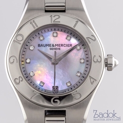 Baume & Mercier Linea Stainless Steel Quartz 27mm Ladies' Watch Date M0A10011