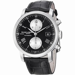 Baume-et-Mercier Classima Men's 42mm Automatic Black Calfskin Date Watch 8733
