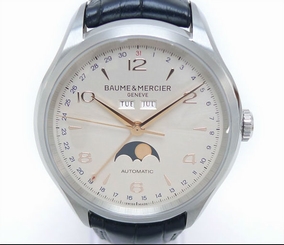 Pre-owned BAUME & MERCIER MOA10055 Clifton Chronograph Moon Phase Men Watch,AS