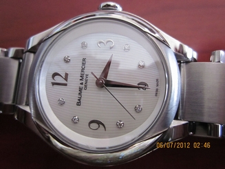 Ladies Baume & Mercier Ilea White Dial Watch MOAO8769 Stainless Steel