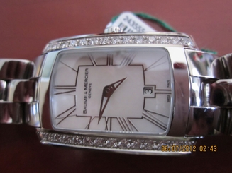 Women's Baume & Mercier Hampton Milleis, S/S & Diamond Watch, Model 8745 D