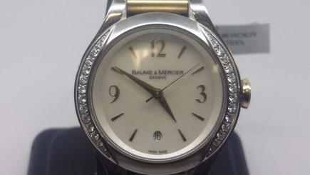 Baume & Mercier Ladies watch 18kt gold/stainless steel Diamond Bezel