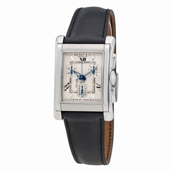 Bedat No. 7 Silver Dial Chronograph Black Leather Mens Watch 778.010.610