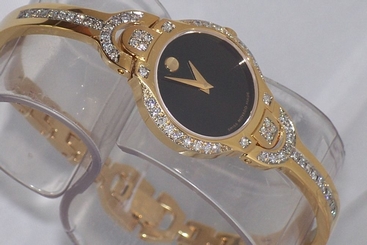  New womens  Ladie's Movado kara 0606936 "0.90ct.aprx. custom set Diamond Watch.