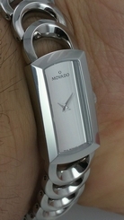 Movado Rondiro 0605965 Stainless Steel Wrist Watch for Women Polished Bracelet