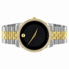 Diamond Movado Mens Watch Museum Gold / Silver 2 Tone Designer Party Wear Sale