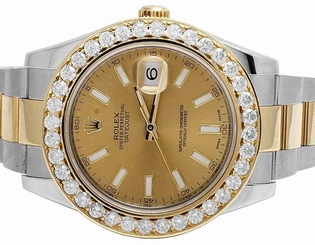 Brand New Mens Rolex Datejust II 41MM 116333 Two Tone Diamond Watch 4.75 Ct 845960002370