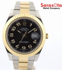 Rolex Datejust II 116333 Black Dial 18K Yellow Gold/Steel Automatic Men's Watch 845960002370
