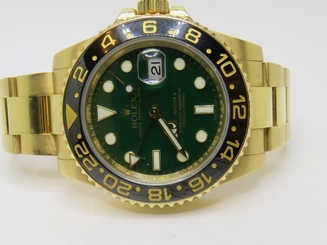 Rolex GMT Master II Reference 116718LN Yellow Gold 18k Used Men Watch 2008