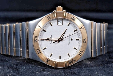 Omega Constellation 1212.30.00 NEW Steel-yellow gold on steel-gold full bar 7612586002366