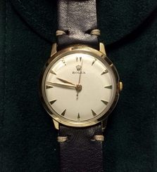 Vtg. 1950 Rolex D&A Classic 14k Solid Gold Mechanical Wind 17 Jewel Watch 33mm