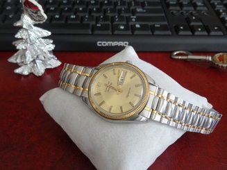 Vtg Longines Olympian Automatic Ref. 1512 (508) DayDate Swiss Watch w/ 19mm Band