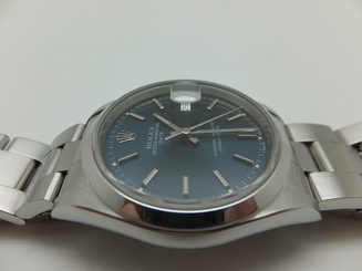 ROLEX 15200 OYSTER PERPETUAL DATE 34 MM BLUE DIAL WATCH (GOOD & 100% GENUINE)