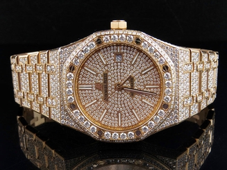 Mens 41 MM Audemars Piguet Royal Oak 18k Rose Gold with 18.5 Ct of VS Diamond