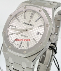 Audemars Piguet Royal Oak Steel Watch Silver Dial 41mm Case 15400ST.OO.1220ST.02