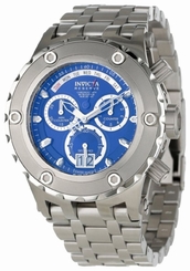 New Invicta Men's 1564 Subaqua Reserve 52mm Swiss Chrono Steel Blue Dial Watch