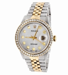 Rolex Datejust 2 Tone 18k Gold 36MM Steel Jubilee Band Diamond Watch 3.5 C