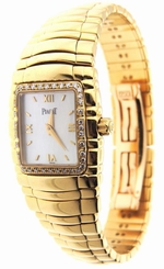 Ladies Piaget Tanagra 16153M401D Diamond MOP 18K Yellow Solid Gold 22mm Watch
