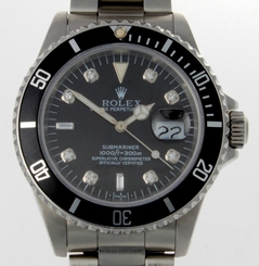 AUTHENTIC ROLEX SUBMARINER 16610 BLACK DIAMOND DIAL