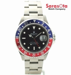 Rolex GMT-Master 16700 Black Dial Pepsi Bezel Stainless Automatic Men's Watch
