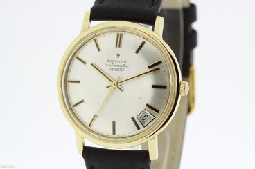 ZENITH 28800 Vintage 18K Yellow Gold Watch Automatic Cal. 2562PC Excellent (1609