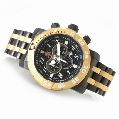 Invicta 17551 Men Swiss Sea Base Gold Black Titanium Strap Limited Edition Watch