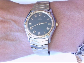 Ebel Classic Wave 2-Tone Ladies Wrist Watch. DOES NOT WORK. PARTS/RESTO. 181930