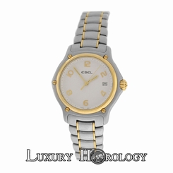 Authentic Ladies Ebel 1911 Steel 18K Yellow Gold 30mm Date Quartz Watch